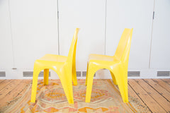 Retro Vintage Borg Wagner Yellow Chairs // ONH Item RH124 Image 1