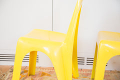 Retro Vintage Borg Wagner Yellow Chairs // ONH Item RH124 Image 2