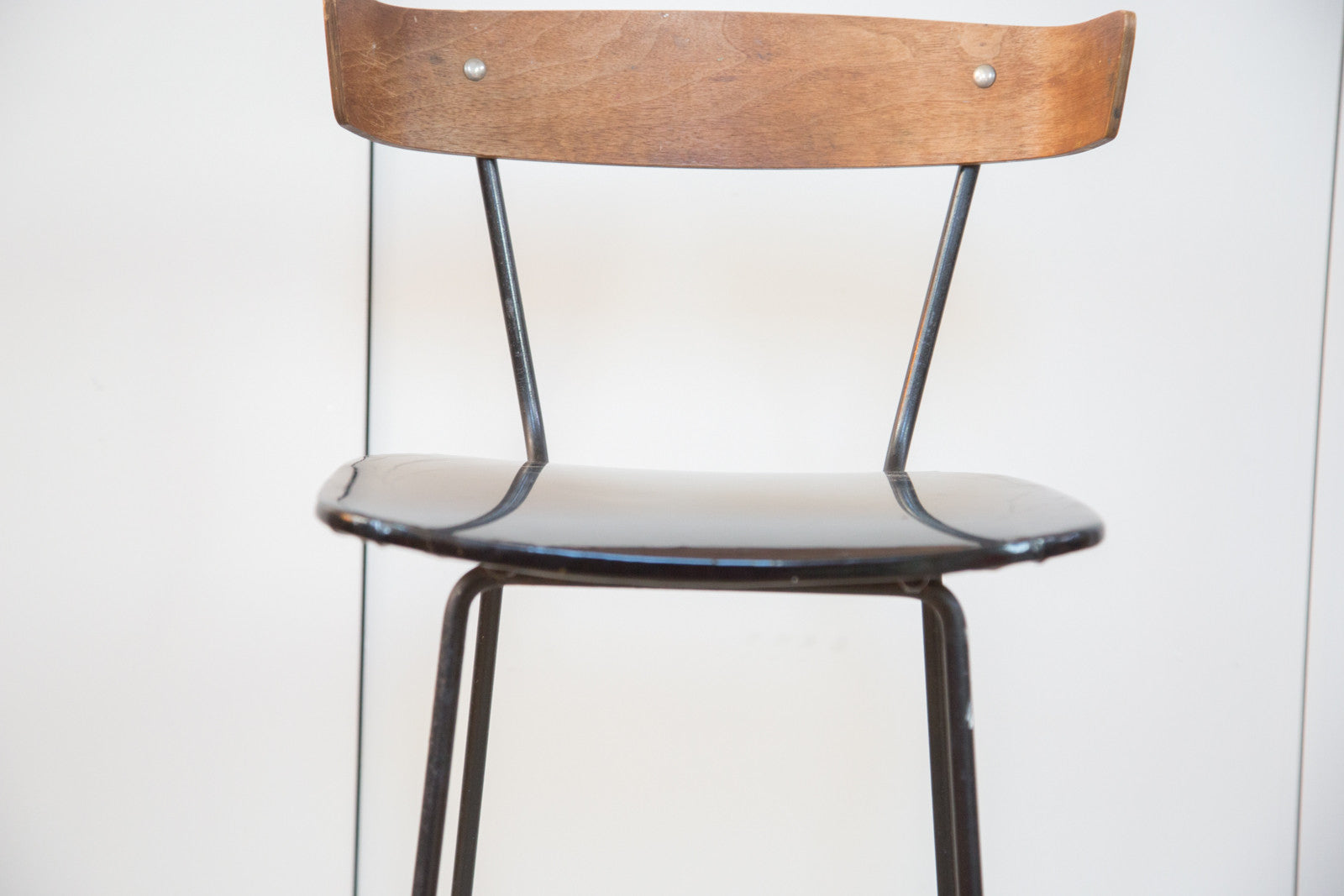 Vintage Clifford Pascoe Black Vinyl Barstool // ONH Item RH128 Image 1