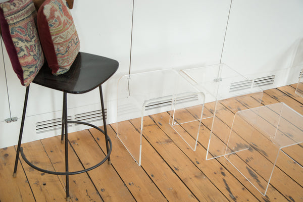Vintage Retro Lucite Side Tables // ONH Item RH132