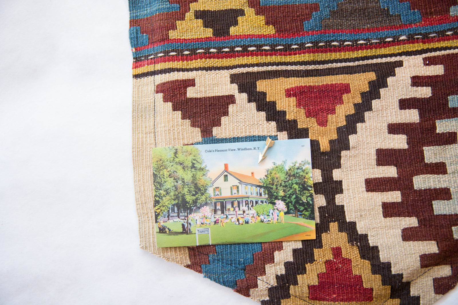 RUGLING 11: Limited Edition Kilim Rug Cork Board Flag // ONH Item RUGLING011 Image 1