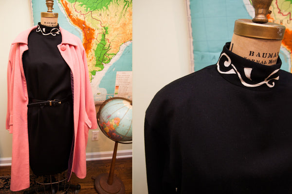 Vintage 80s Istante by Versace Black Dress // Size 12 - 14 // Large // ONH Item 1674