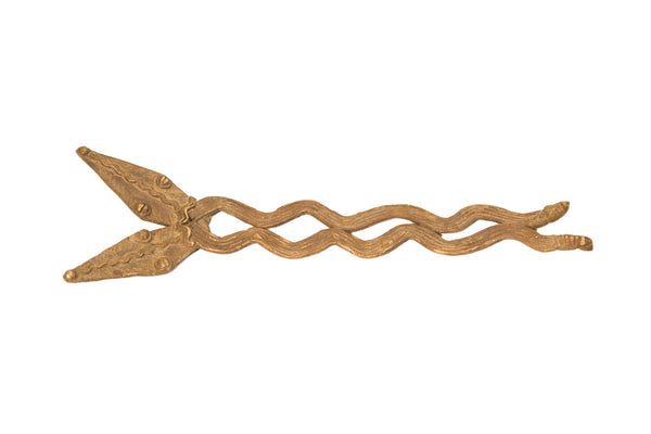 Vintage Long Dark Double Rattle Snake