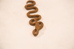 Vintage Twisty Iron Snake With Head Back