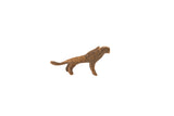 Collectible vintage handmade African bronze lion sculpture, 2.75 inches long.