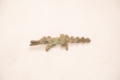 Vintage Oxidized Crocodile Bronze Gold Weight
