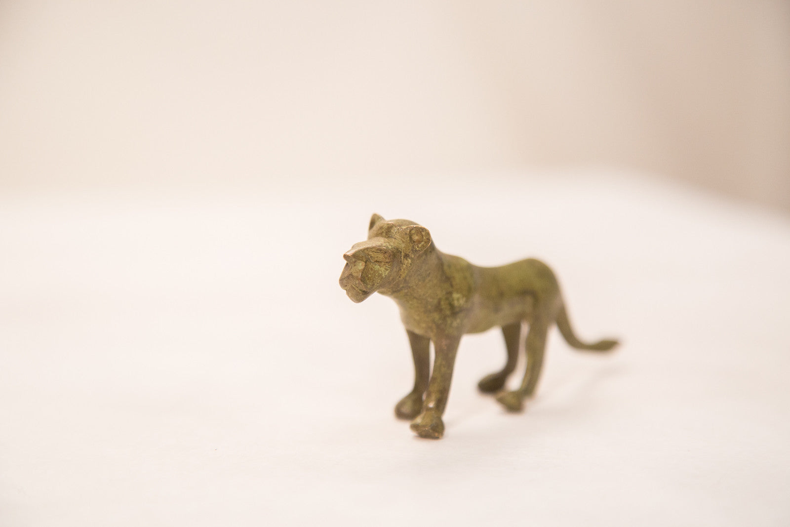 Vintage Large Lioness Bronze Gold Weight