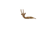 Vintage resting gazelle bronze gold weight with a rustic, handmade texture and aged patina.