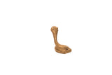 Vintage bronze gold weight of a coiled snake with a smooth golden patina.