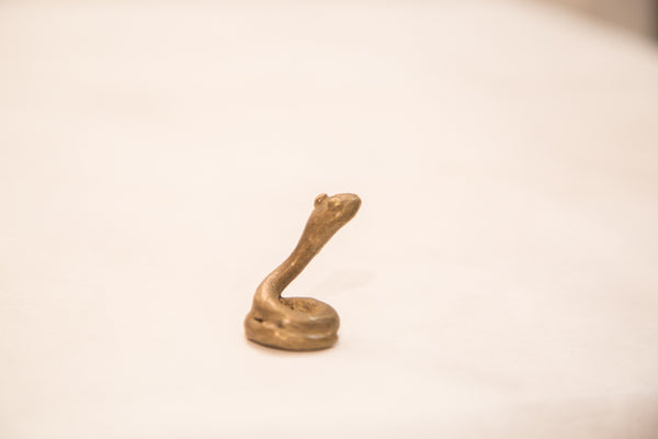 Vintage Curled Up Snake Bronze Gold Weight