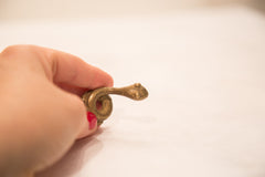 Vintage Curled Up Snake Bronze Gold Weight
