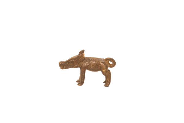 Vintage Dark Pig Bronze Gold Weight