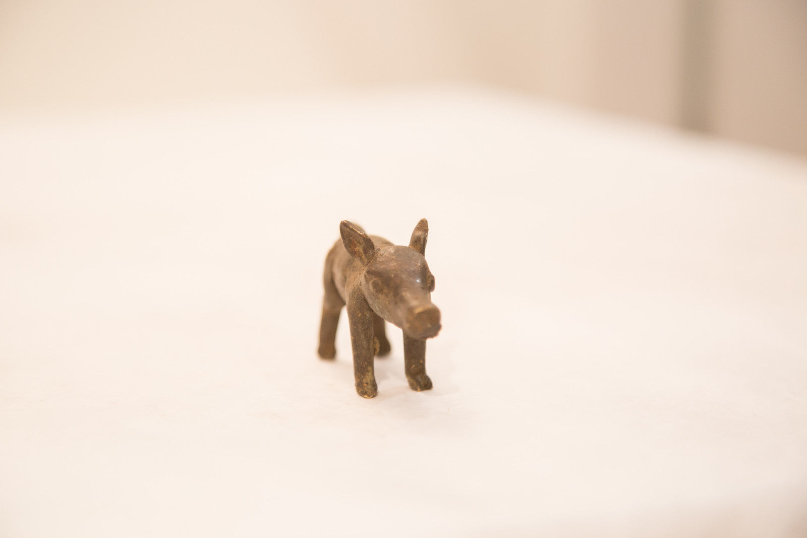 Vintage Dark Pig Bronze Gold Weight