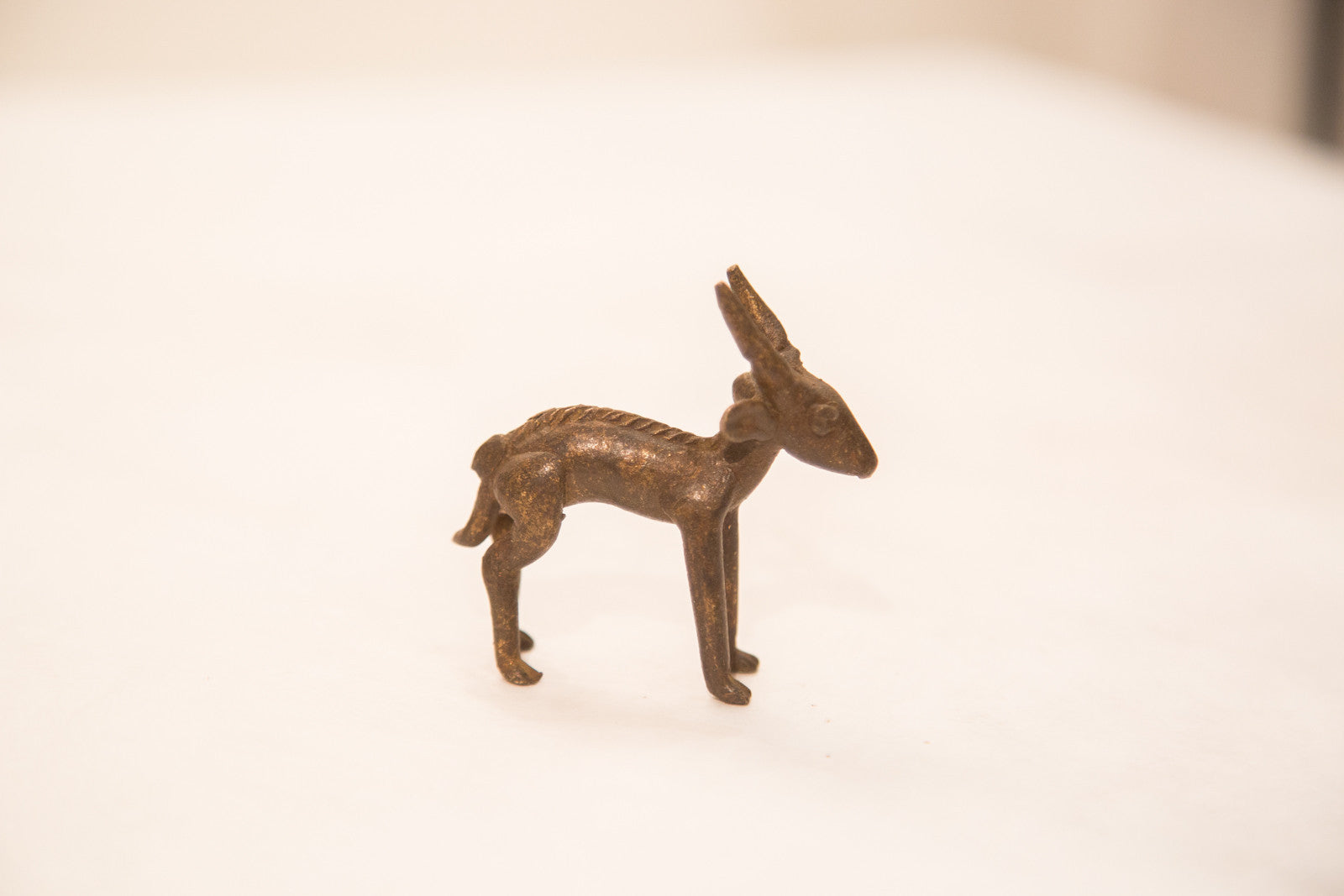 Vintage Dark Impala Ram Bronze Gold Weight