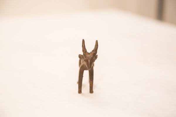 Vintage Dark Impala Ram Bronze Gold Weight