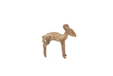 Vintage female impala bronze gold weight displaying a rustic, greenish patina.