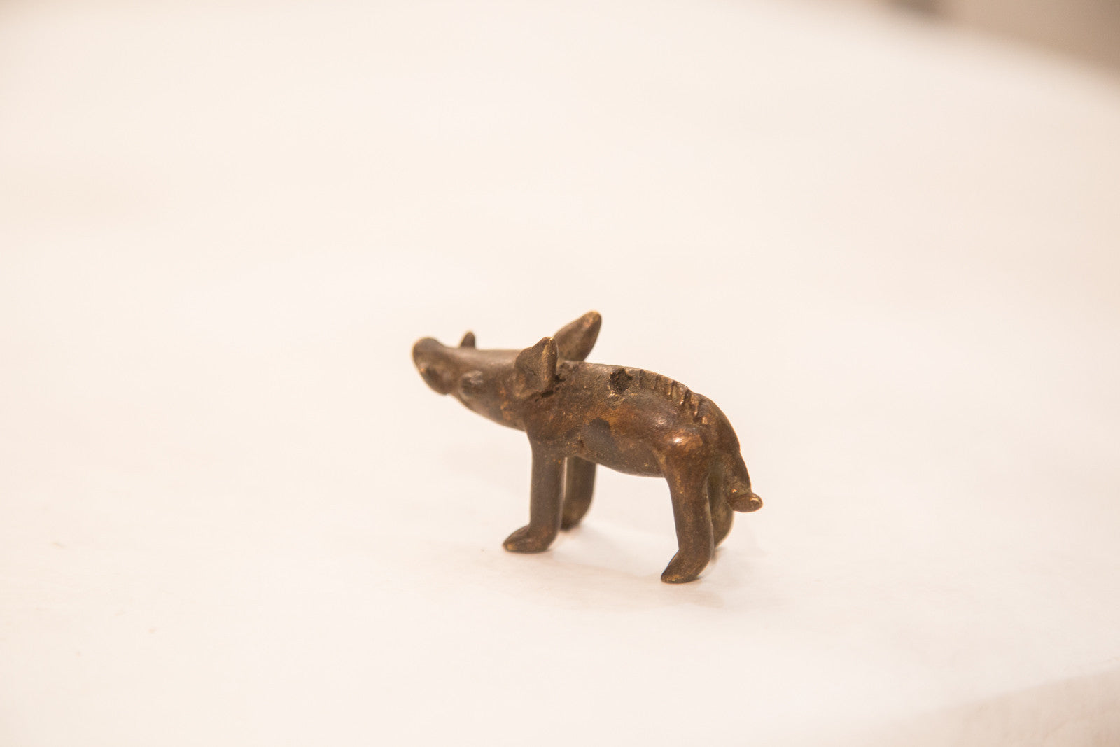 Vintage Dark Boar Bronze Gold Weight