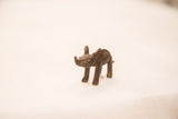 Collector's vintage African bronze boar sculpture with unique handmade quality.