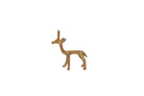 Vintage Small Gazelle Bronze Gold Weight, handmade African statue with subtle golden patina, 2.5 inches.