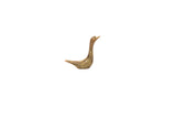 Vintage handmade African bronze duck gold weight with aged patina, 1.5 inches.