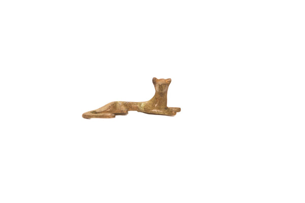 Vintage Resting Cheetah Small Bronze Gold Weight