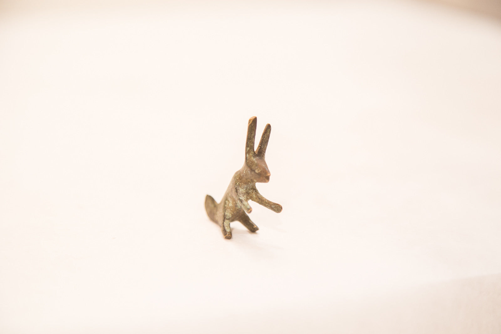 Vintage Rare Oxidized Rabbit Bronze Gold Weight