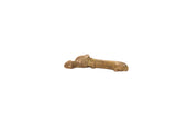 Vintage bronze hippo gold weight, textured gold patina, spotted snout, 2.25 inches long.