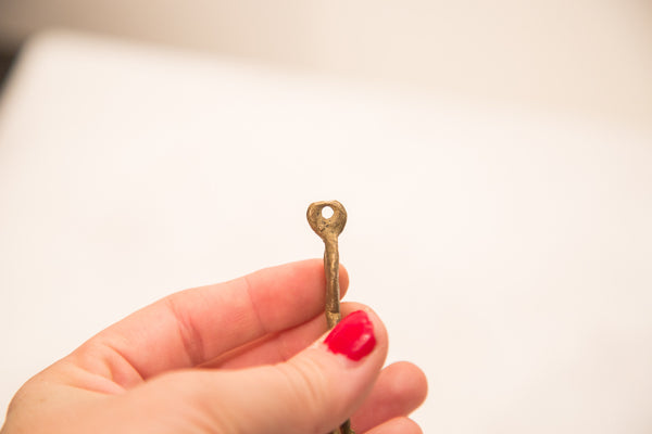 Vintage Double Headed Snake Jewelry Piece Bronze Gold Weight