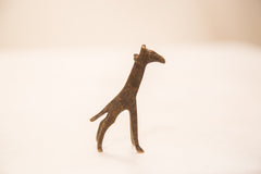 Vintage Small Giraffe Bronze Gold Weight