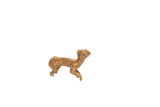Antique African bronze meerkat gold weight with an expressive pose and shiny patina.