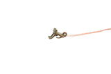 Vintage handmade African frog pendant with a blue oxidized patina on a thin chain.
