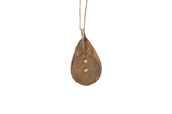 Vintage African Teardrop Pendant Necklace