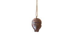 African Head Pendant Necklace