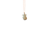 Handmade vintage African pineapple pendant necklace with rich oxidized patina.