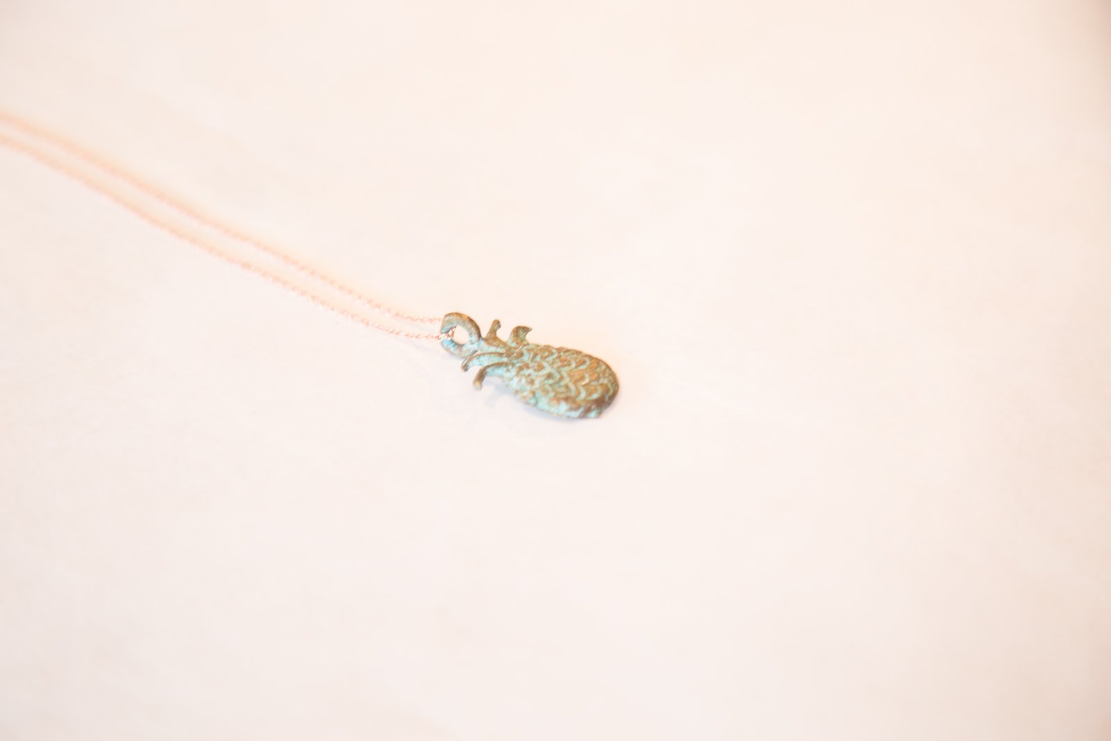 Vintage African Oxidized Pineapple Pendant Necklace