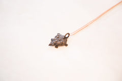 African Dark Bronze Turtle Pendant Necklace