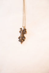 Vintage African Lizard Pendant Necklace