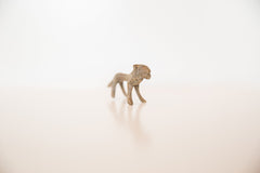 Vintage African Miniature Bronze Lion Figurine Image 2