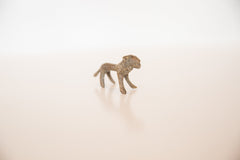 Vintage African Miniature Bronze Lion Figurine Image 4