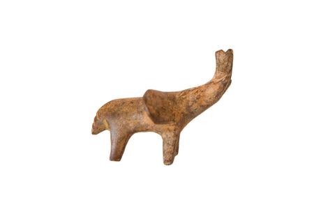 Vintage African Miniature Bronze Elephant with Rusty Patina Figurine