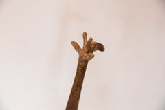 Vintage African Tall Bronze Giraffe Figurine Image 1