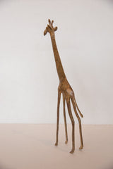 Vintage African Tall Bronze Giraffe Figurine Image 2