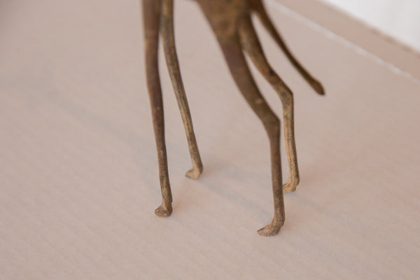 Vintage African Tall Bronze Giraffe Figurine Image 5