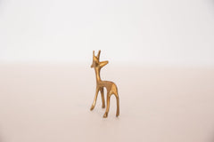 Vintage African Golden Bronze Gazelle Fawn Figurine Image 2