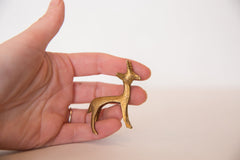 Vintage African Golden Bronze Gazelle Fawn Figurine Image 3