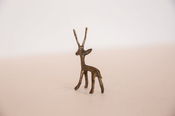 Vintage African Small Bronze Gazelle Figurine Image 1