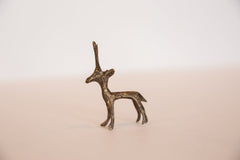 Vintage African Small Bronze Gazelle Figurine Image 2