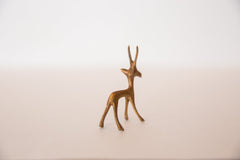 Vintage African Golden Bronze Gazelle Figurine Image 2