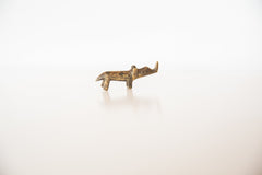 Vintage African Miniature Bronze Rhinoceros Figurine // ONH Item AB00390 Image 1