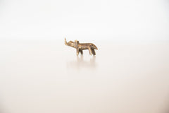 Vintage African Miniature Bronze Rhinoceros Figurine // ONH Item AB00390 Image 2